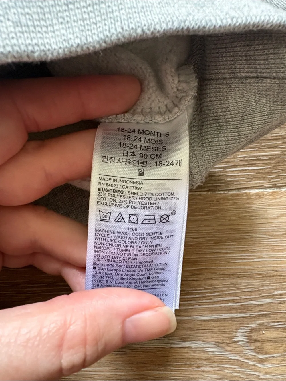 GAP Light Heather Gray Kids Hooded Sweatshirt